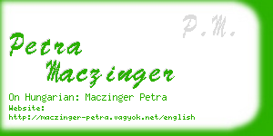 petra maczinger business card